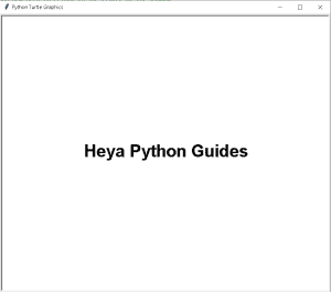 Python Turtle Write Function