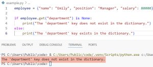 How To Check If A Key Exists In A Python Dictionary?