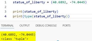how to declare a tuple in python