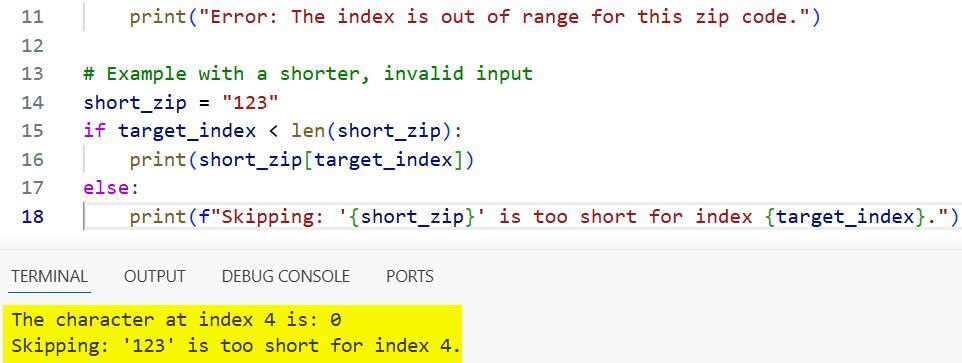 indexerror string index out of range
