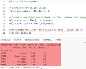 Set First Column As Index In Pandas Python