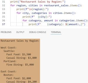 Python Generating Nested Dictionary Key Error