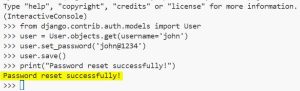 Get Or Reset Django Admin Password In Python