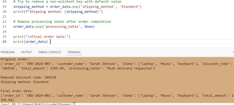 Ways To Remove A Key From Python Dictionary