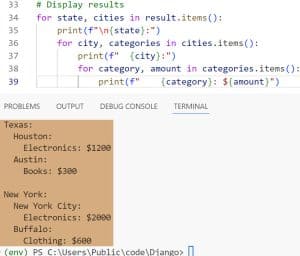 Python Generating Nested Dictionary Key Error