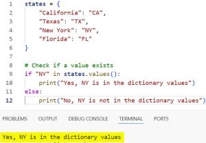 Check if a Python Dictionary Contains a Key or Value