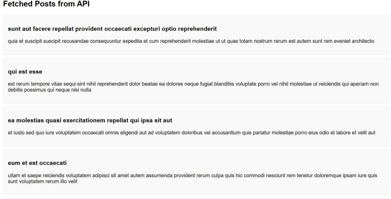 Fetch and Display Data from an API in React