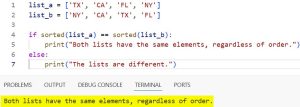 How to Compare Two Lists in Python