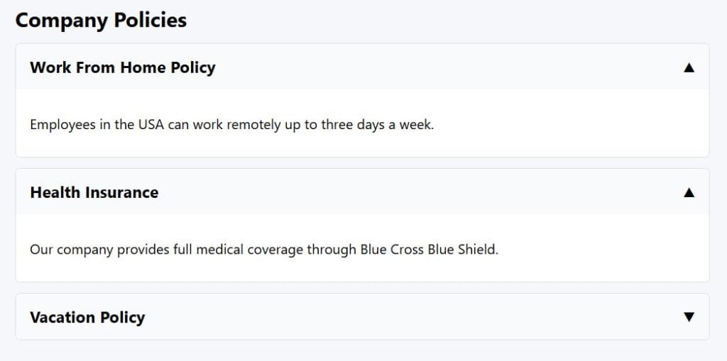 React Build an Accordion Component