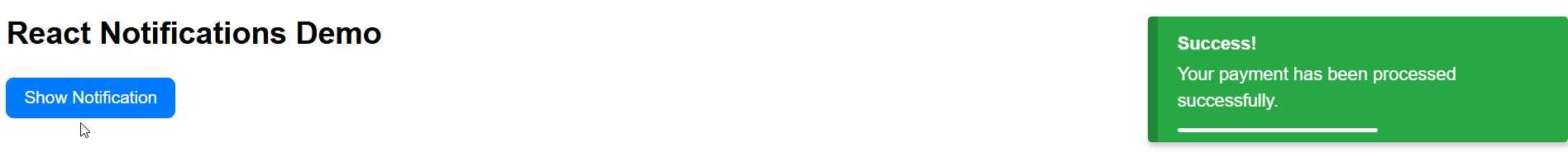 React Notifications Component