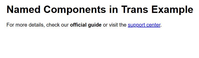 React i18n Trans Component