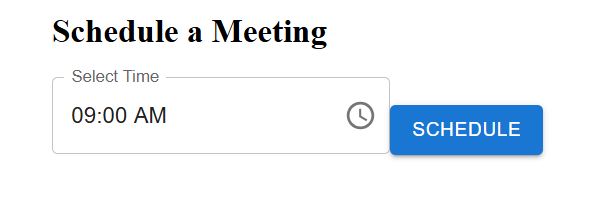 Time Picker Component React