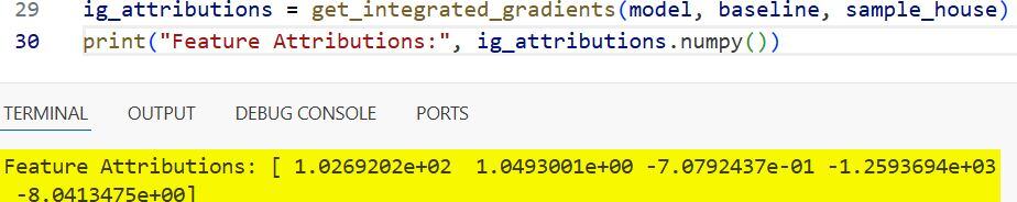 Model Predictions with Integrated Gradients Keras