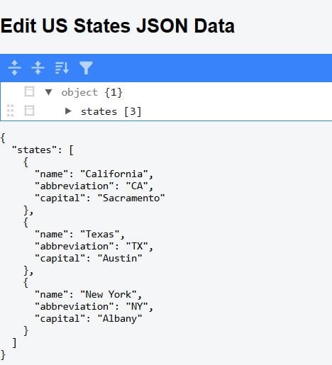 React JSON Editor Component