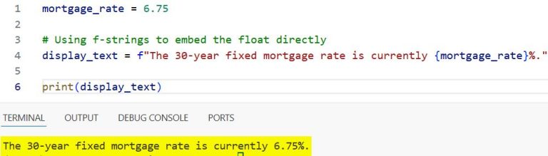 Python String and Float Concatenation
