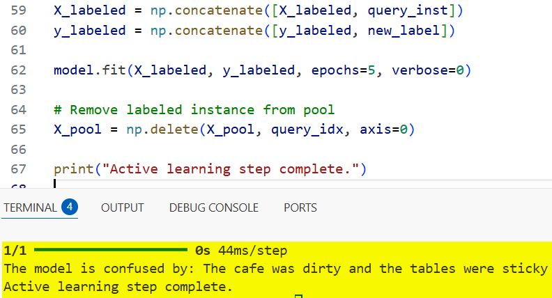 Active Learning for Text Classification with Keras