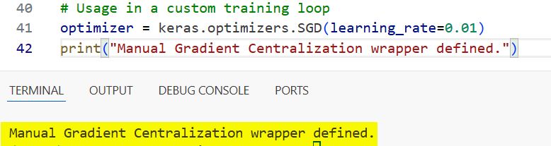 Deep Learning Stability with Gradient Centralization in Keras