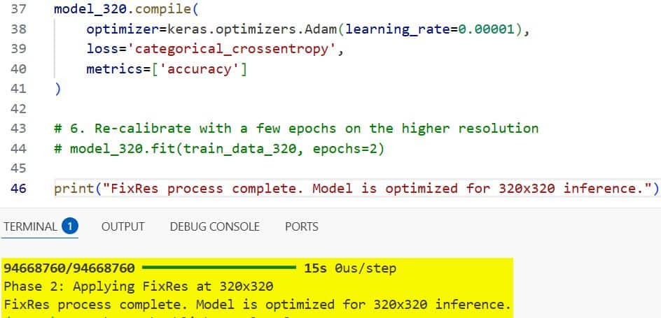Fix the Train Test Resolution Discrepancy in Keras 1