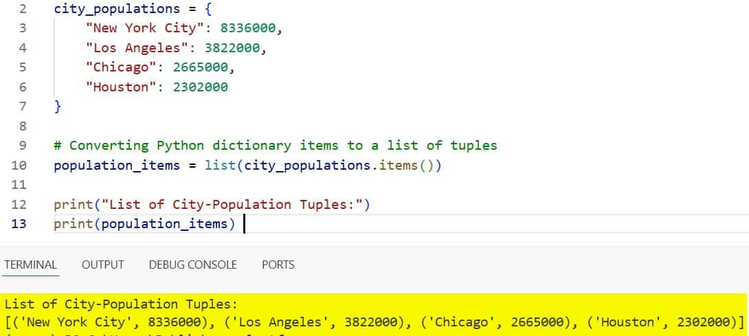 Conversion From Dictionary to List in Python