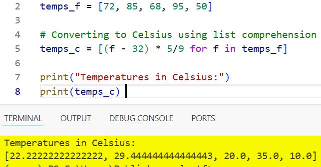 iterate through list python