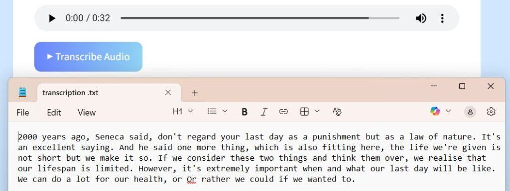 speech to text english