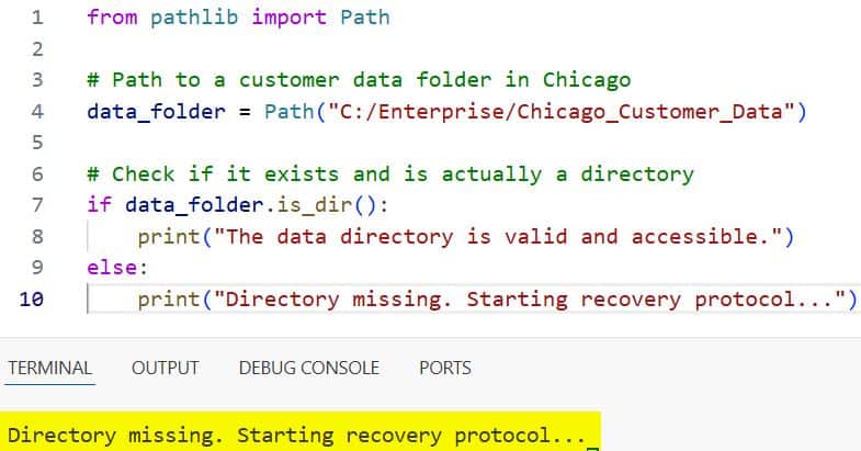 Check if a Directory Exists in Python