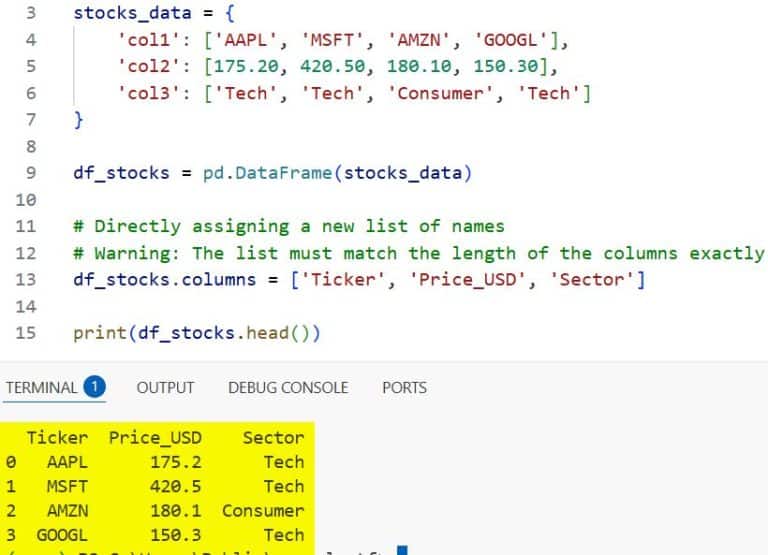 python: pandas rename specific column names in... How to Rename Columns in Pandas
