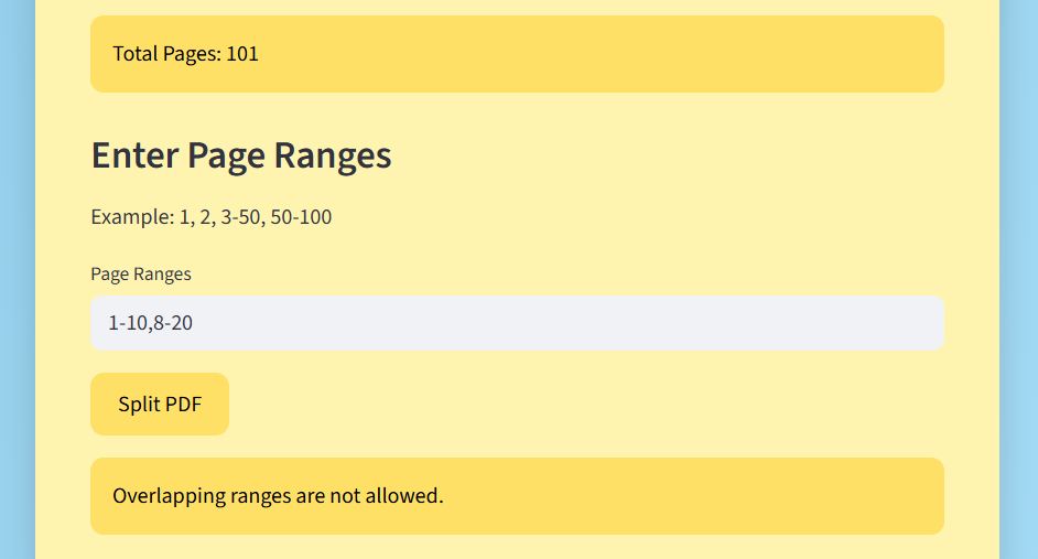 PDF Split Python Tool