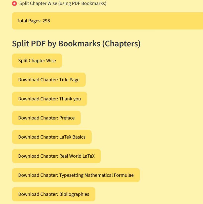 PDF Split Tool chapter wise in Python