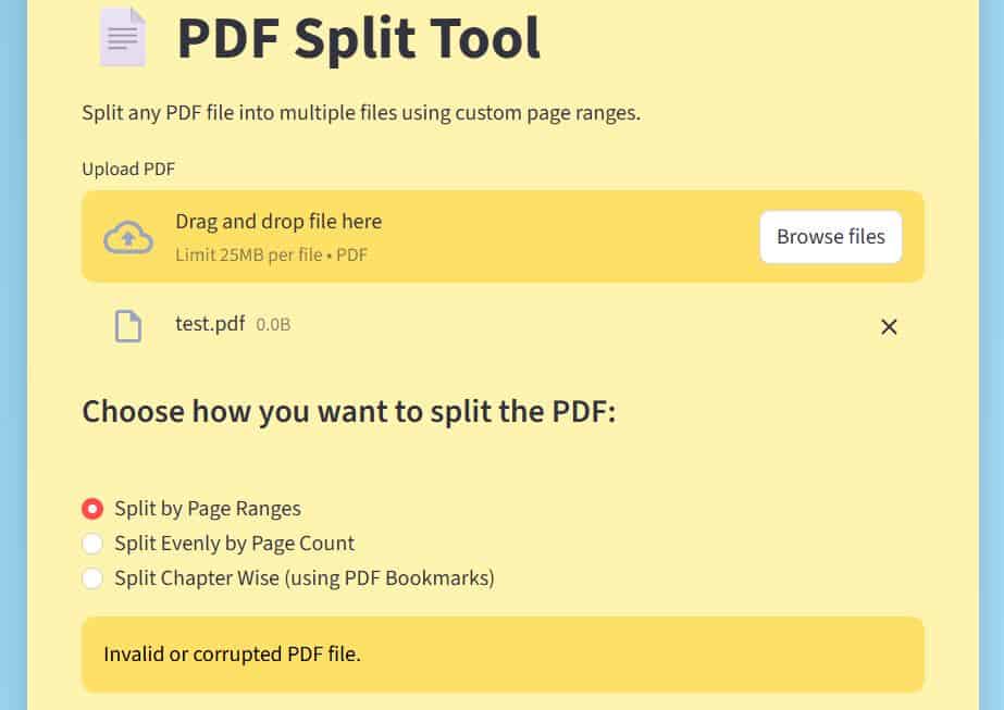 PDF Split Tool using Python