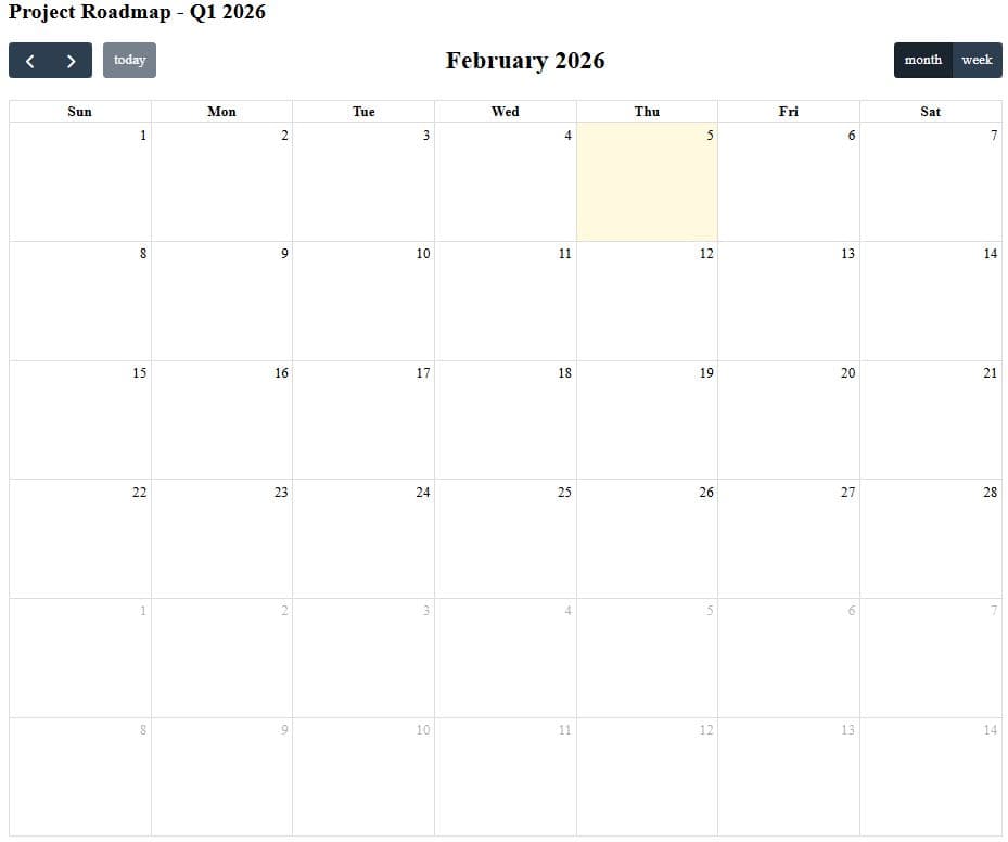 React Google Calendar Component
