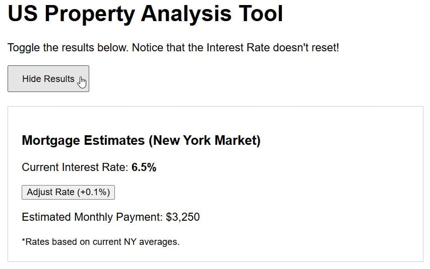 React Hide Component Without Unmounting