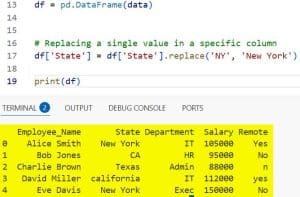 Ways to Replace Values in a Pandas Column