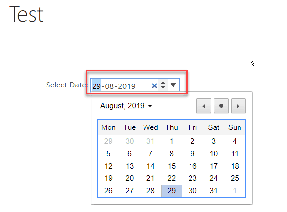 Set Current Date In Datepicker Using JavaScript Or jQuery
