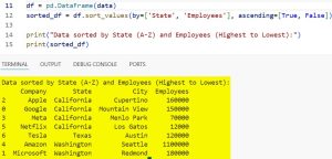 Pandas Sort by Multiple Columns