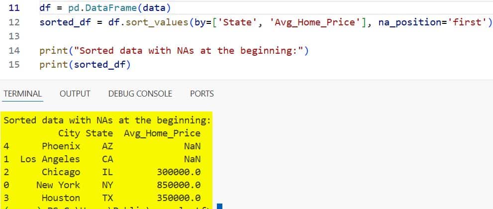 Sort by Multiple Columns in Pandas
