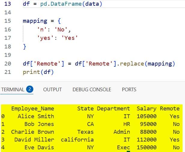 Ways to Replace Values in a Pandas Column