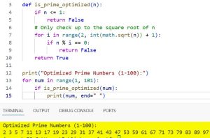 How to Print Prime Numbers from 1 to 100 in Python
