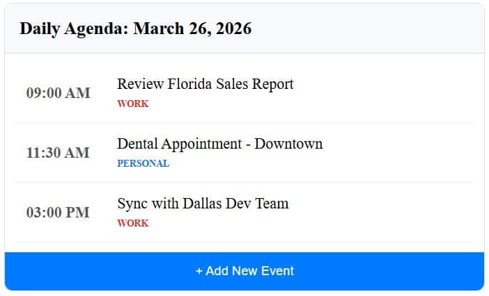Build Scheduling Calendar React Component
