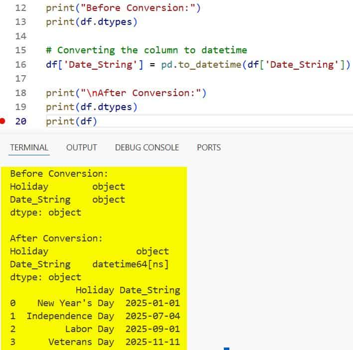 Convert Column to Datetime in Python