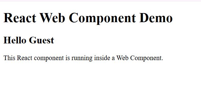 Convert React Component to Web Component