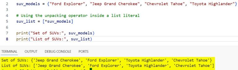 How to Convert Set to List in Python