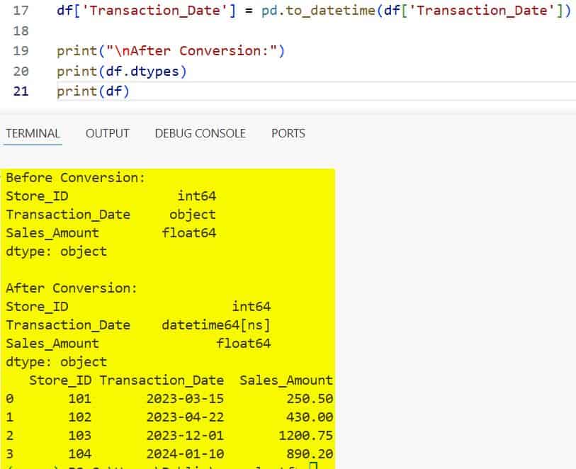 Convert String to Datetime in Pandas