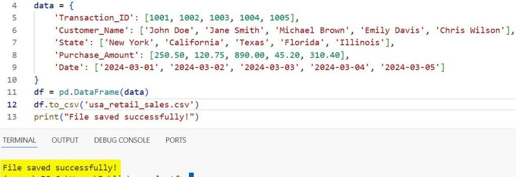 Export Pandas DataFrame to CSV in Python
