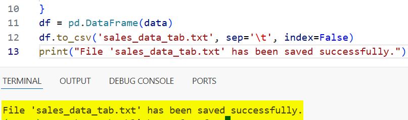 Export Python Pandas DataFrame to CSV