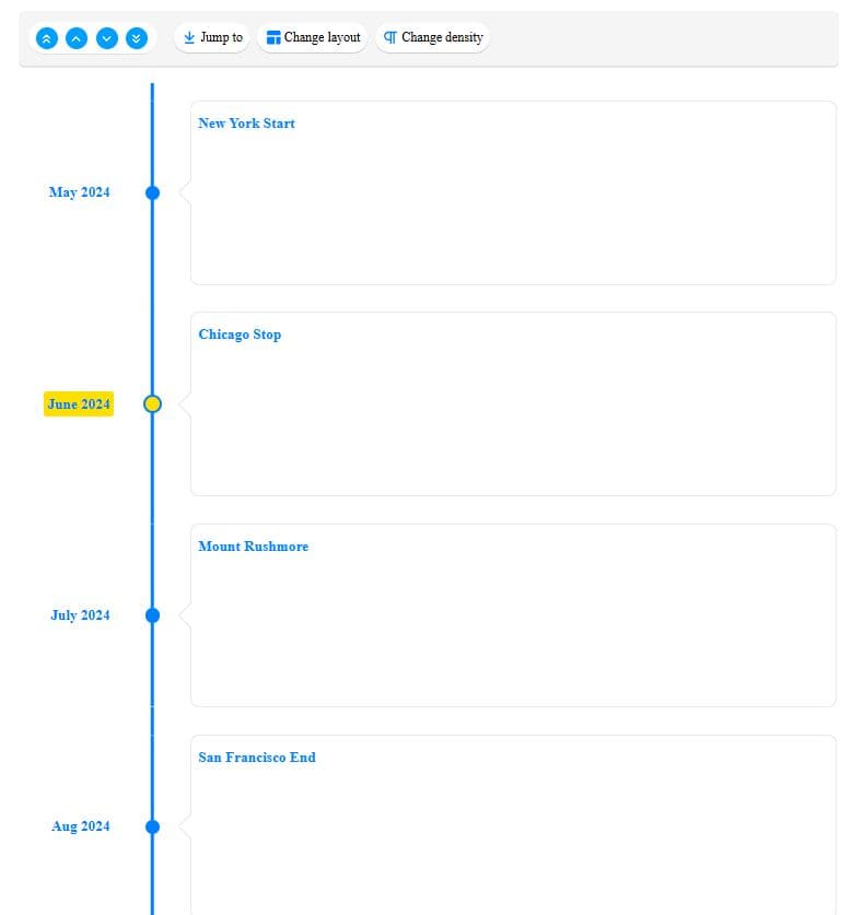 Horizontal Timeline in React