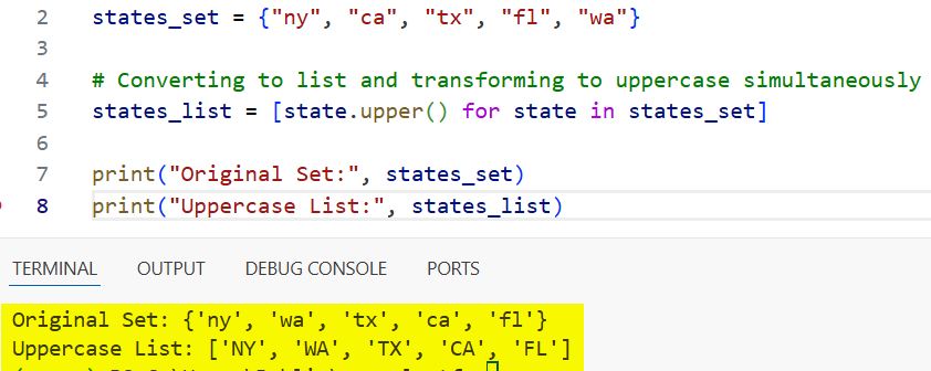 How to Convert Set to List in Python
