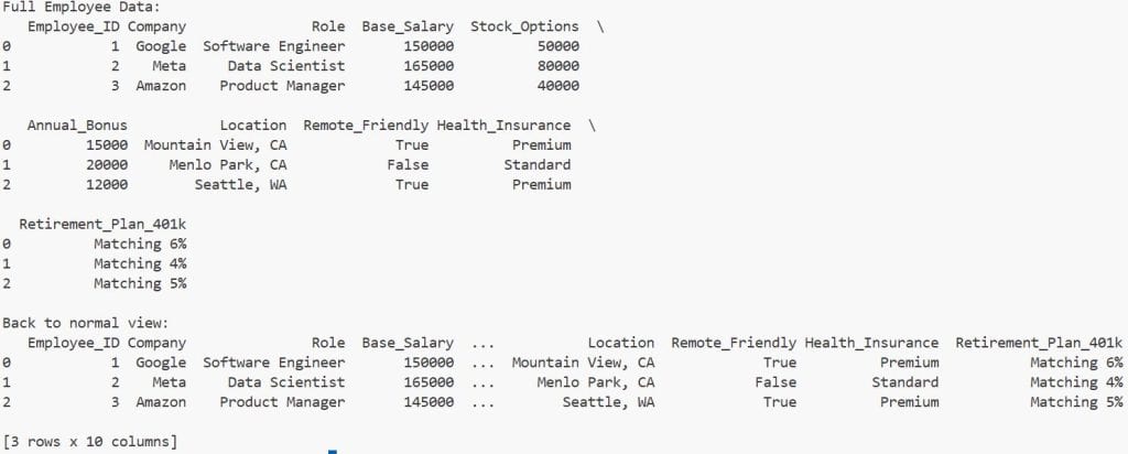 How to Display All Columns in Pandas DataFrame