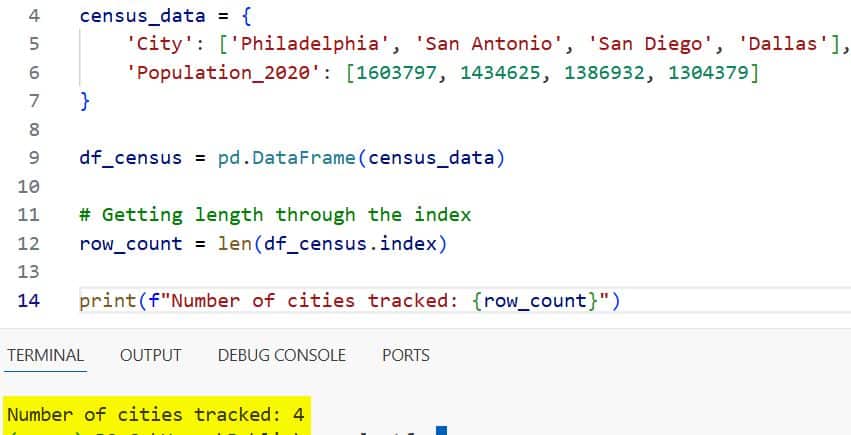 How to Get Length of DataFrame in Pandas