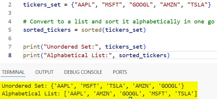 Python Convert Set to List